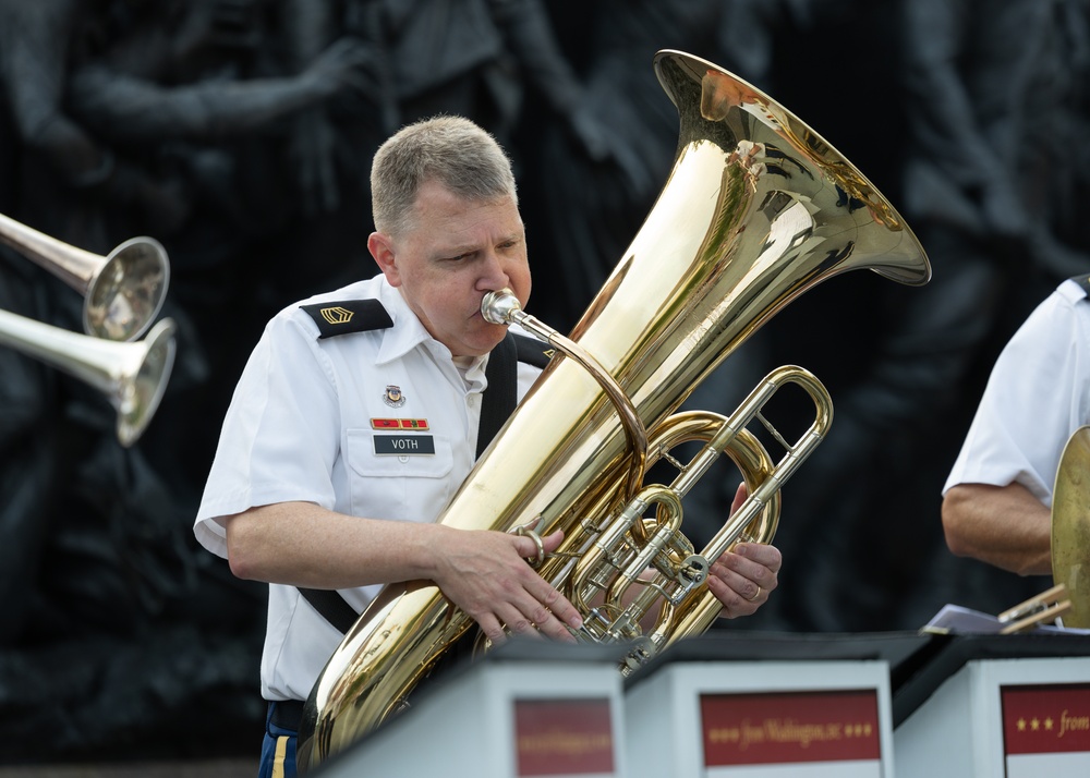 Army Brass Quintet plays at World War I Memorial