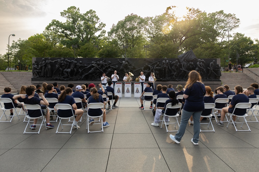 Army Brass Quintet plays at World War I Memorial