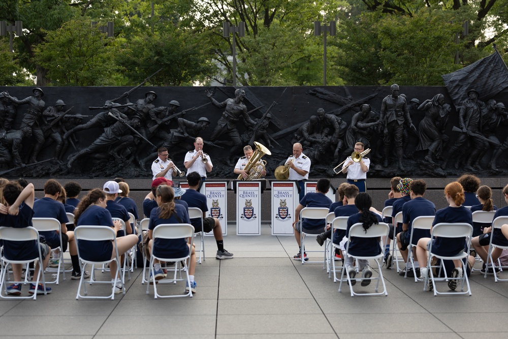 Army Brass Quintet plays at World War I Memorial