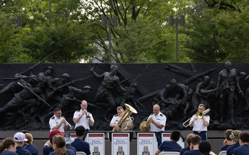 Army Brass Quintet plays at World War I Memorial