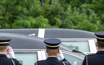 Military Funeral Honors are Conducted for U.S. Army Pfc. Darrell Bush in Section 81