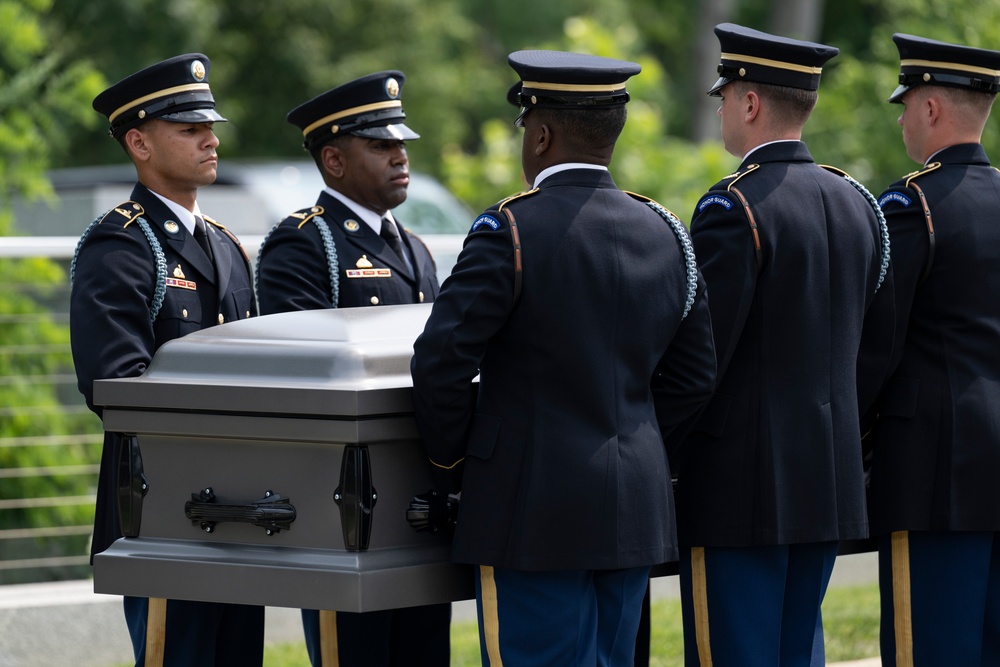 Military Funeral Honors are Conducted for U.S. Army Pfc. Darrell Bush in Section 81