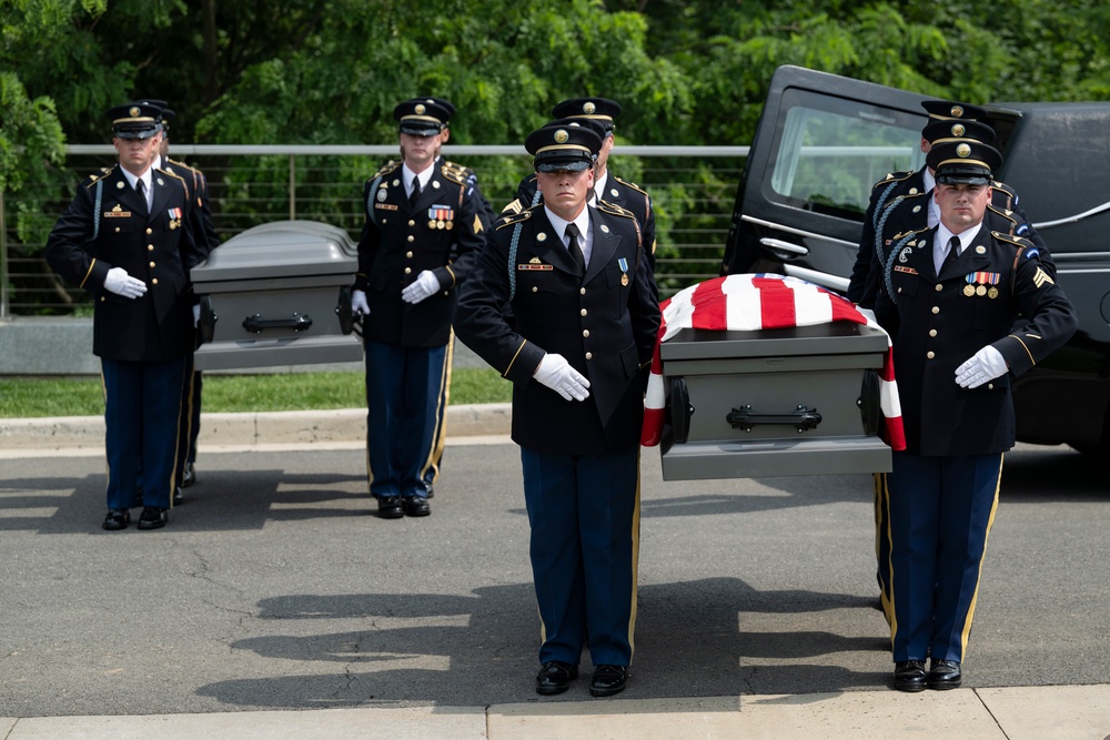 Military Funeral Honors are Conducted for U.S. Army Pfc. Darrell Bush in Section 81