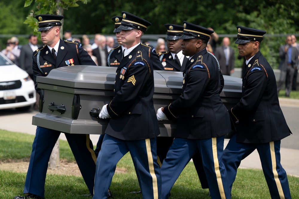 Military Funeral Honors are Conducted for U.S. Army Pfc. Darrell Bush in Section 81