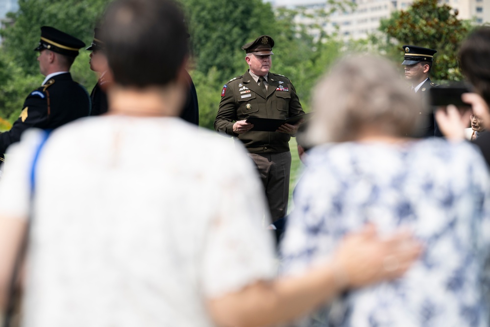 Military Funeral Honors are Conducted for U.S. Army Pfc. Darrell Bush in Section 81