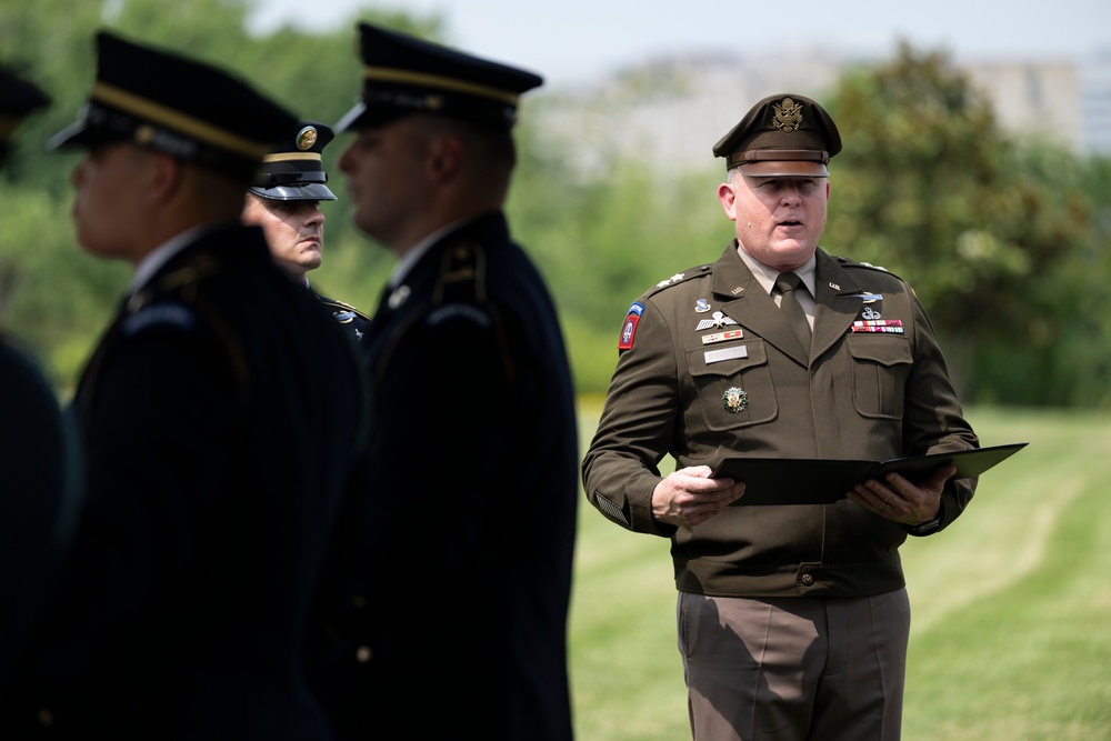 Military Funeral Honors are Conducted for U.S. Army Pfc. Darrell Bush in Section 81