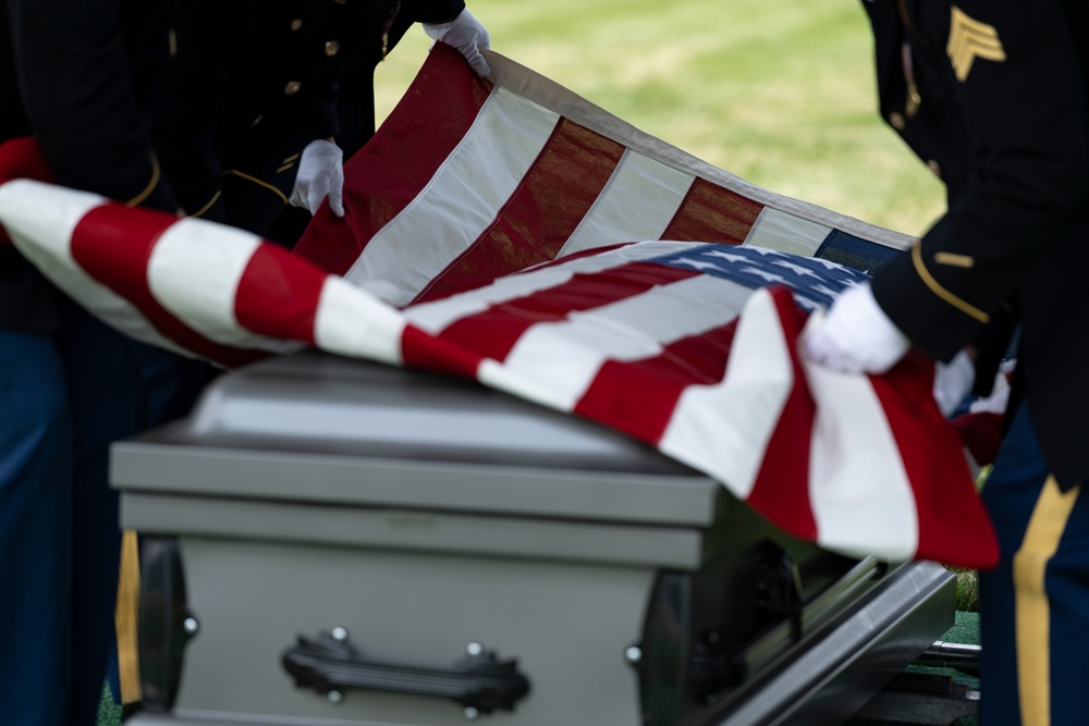 Military Funeral Honors are Conducted for U.S. Army Pfc. Darrell Bush in Section 81