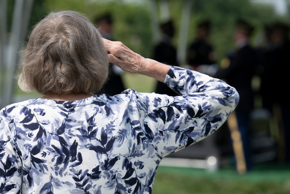 Military Funeral Honors are Conducted for U.S. Army Pfc. Darrell Bush in Section 81