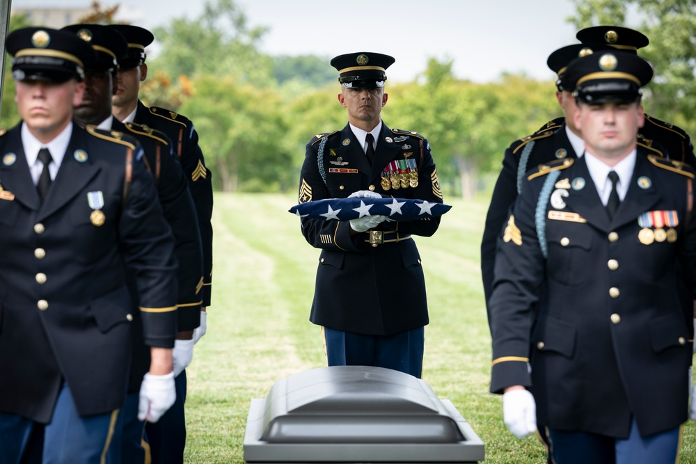 Military Funeral Honors are Conducted for U.S. Army Pfc. Darrell Bush in Section 81