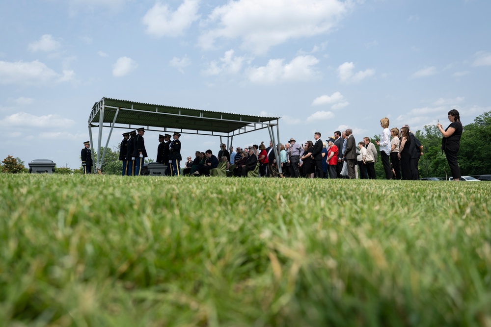 Military Funeral Honors are Conducted for U.S. Army Pfc. Darrell Bush in Section 81