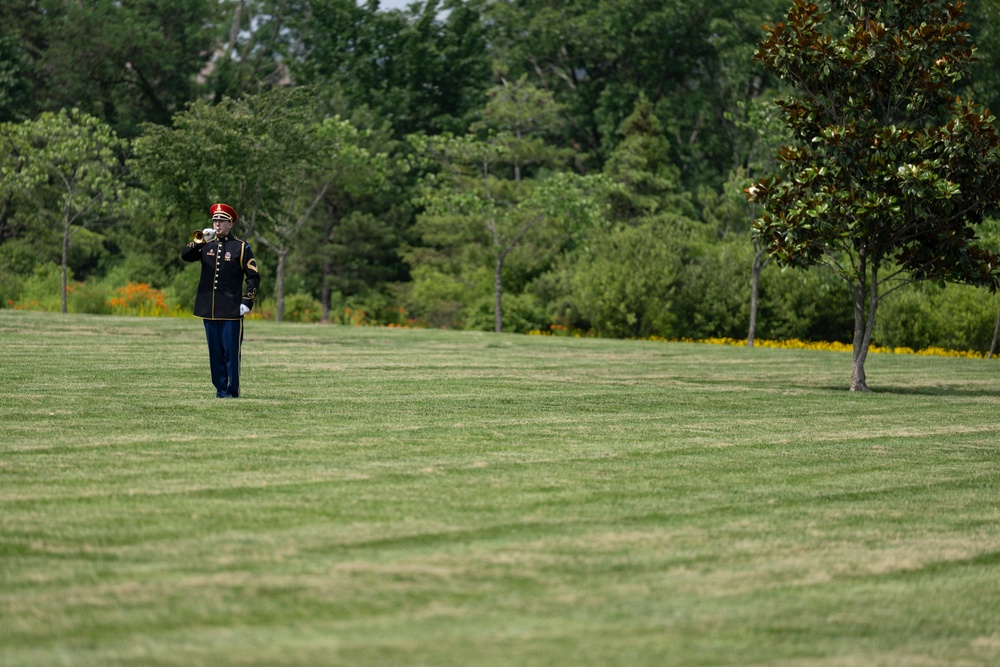 Military Funeral Honors are Conducted for U.S. Army Pfc. Darrell Bush in Section 81