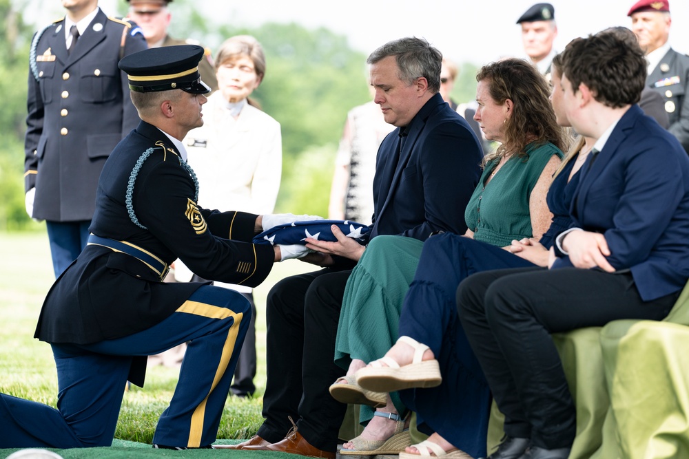 Military Funeral Honors are Conducted for U.S. Army Pfc. Darrell Bush in Section 81