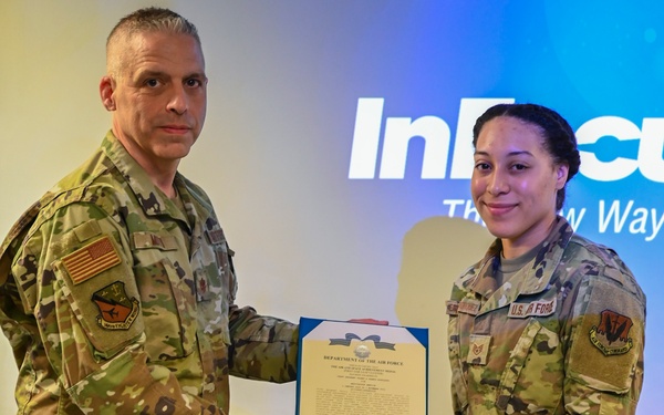 104th Fighter Wing awards Franco-Rodriguez with Air and Space Achievement Medal