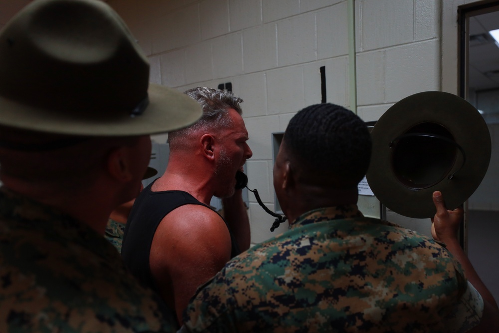 Pat McAfee Visits Marine Corps Recruit Depot Parris Island S.C.