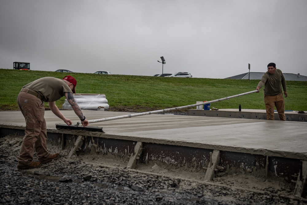Rapid Airfield Damage Repair system under construction at Pa. Air National Guard Schoolhouse