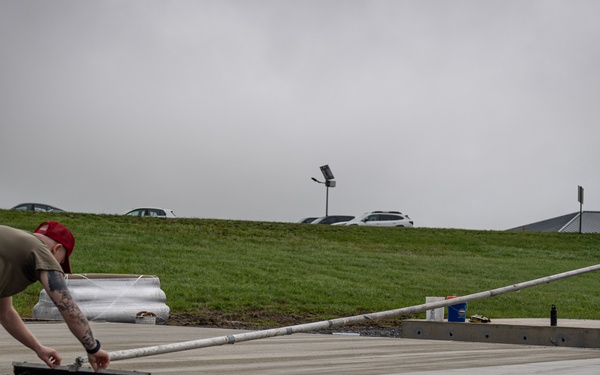 Rapid Airfield Damage Repair system under construction at Pa. Air National Guard Schoolhouse