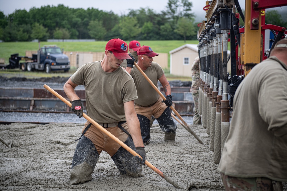 Rapid Airfield Damage Repair system under construction at Pa. Air National Guard Schoolhouse
