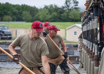 Rapid Airfield Damage Repair system under construction at Pa. Air National Guard Schoolhouse