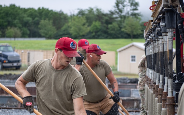 Rapid Airfield Damage Repair system under construction at Pa. Air National Guard Schoolhouse