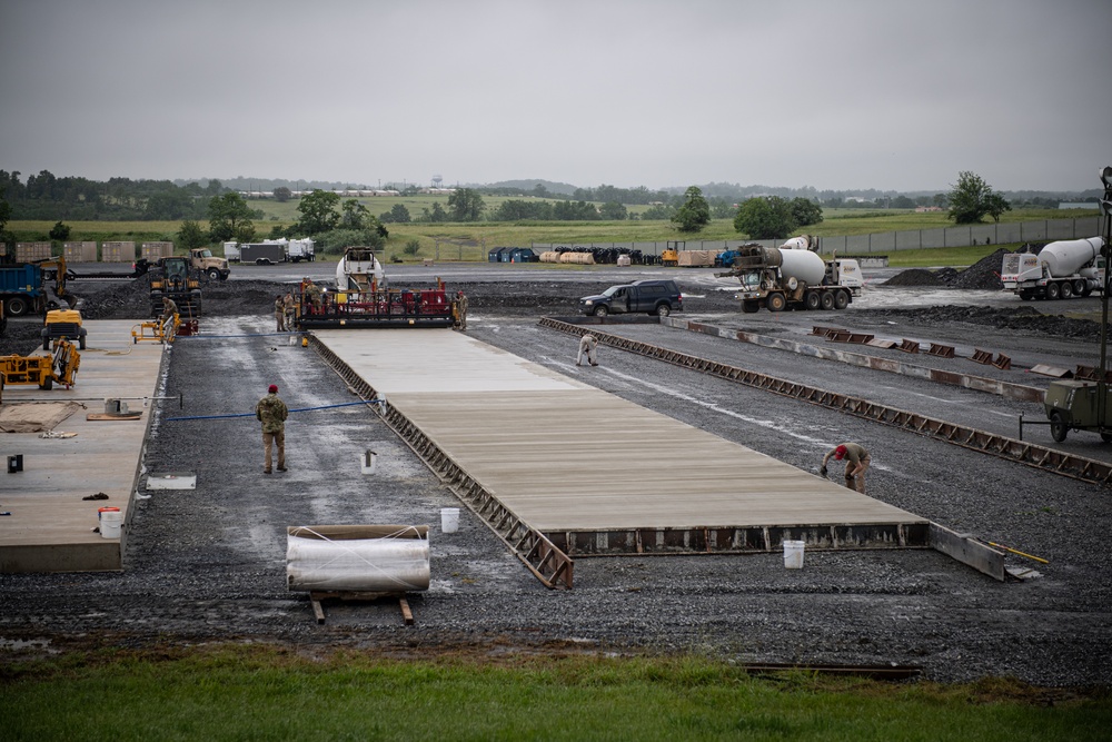 Rapid Airfield Damage Repair system under construction at Pa. Air National Guard Schoolhouse