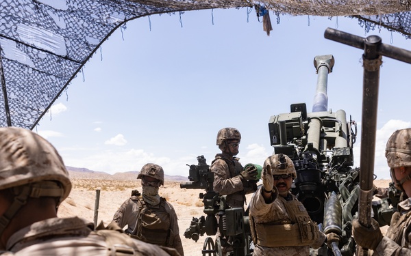 Hotel Battery 3/14 fires Howitzers during ITX 3-25