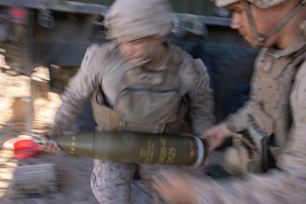 Hotel Battery 3/14 fires Howitzers during ITX 3-25