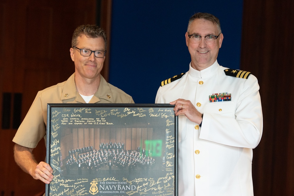 U.S. Navy Band hosts retirement ceremony for Commander C.S. White