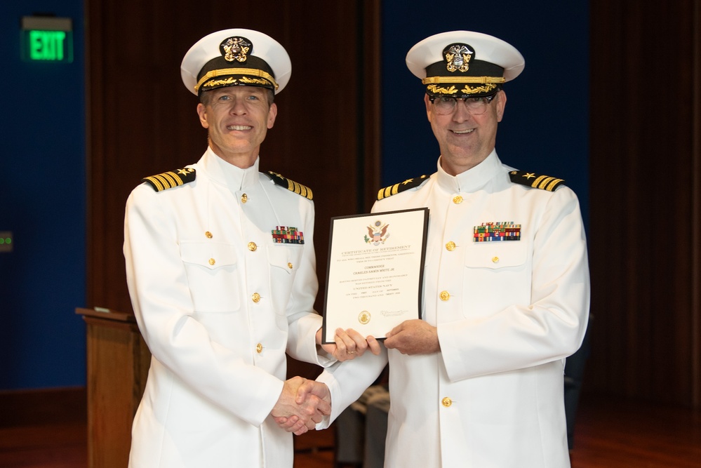 U.S. Navy Band hosts retirement ceremony for Commander C.S. White
