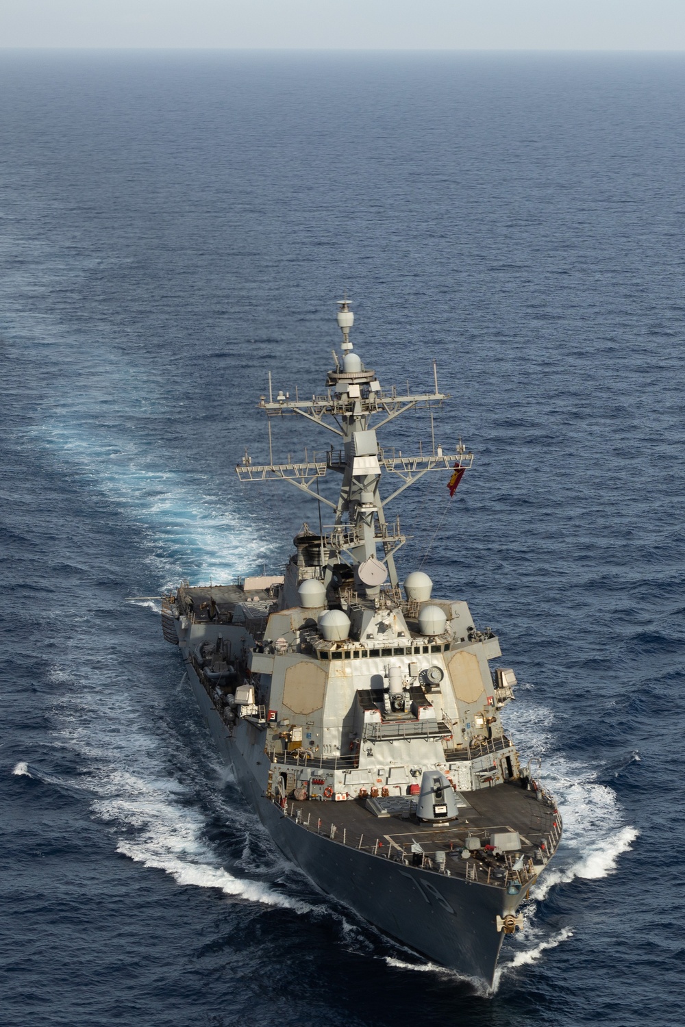 USS Oscar Austin (DDG 79) Sails in the Eastern Mediterranean Sea
