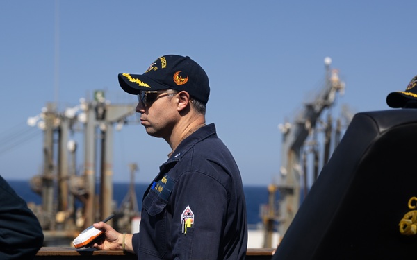 USS Oscar Austin (DDG 79) Conducts a Replenishment-At-Sea (RAS) and Vertical Replenishment with USNS Laramie (T-AO 203)