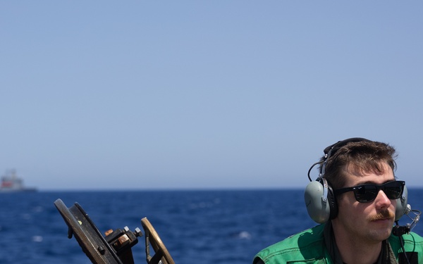 USS Oscar Austin (DDG 79) Conducts a Replenishment-At-Sea (RAS) and Vertical Replenishment with USNS Laramie (T-AO 203)