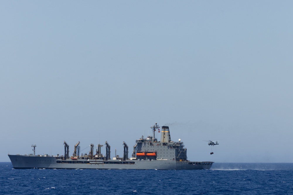 USS Oscar Austin (DDG 79) Conducts a Replenishment-At-Sea (RAS) and Vertical Replenishment with USNS Laramie (T-AO 203)