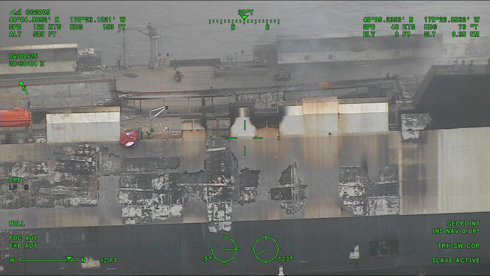 UPDATE 2: Coast Guard responds to vessel fire offshore Adak, Alaska