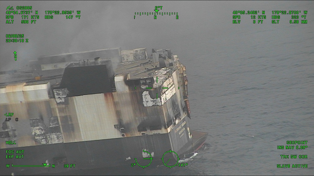 UPDATE 2: Coast Guard responds to vessel fire offshore Adak, Alaska