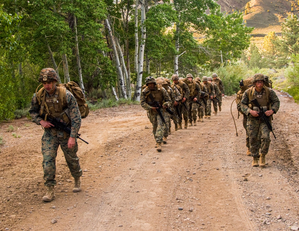 “Early Bird Gets the Worm” Marines Prove as They Conduct a Supply Hike Throughout the Mountains At the Break of Dawn