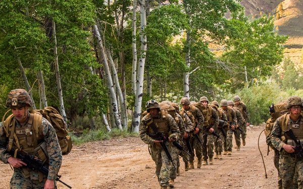 “Early Bird Gets the Worm” Marines Prove as They Conduct a Supply Hike Throughout the Mountains At the Break of Dawn
