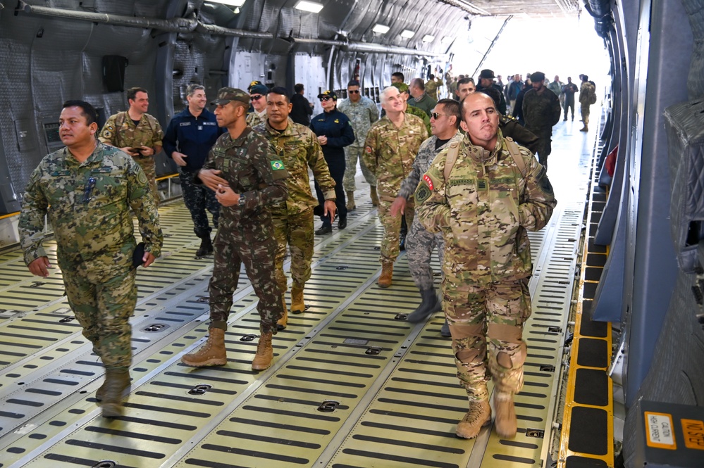 Partner Nation Leaders Visit 433rd AW C-5M During Southern Star ’25