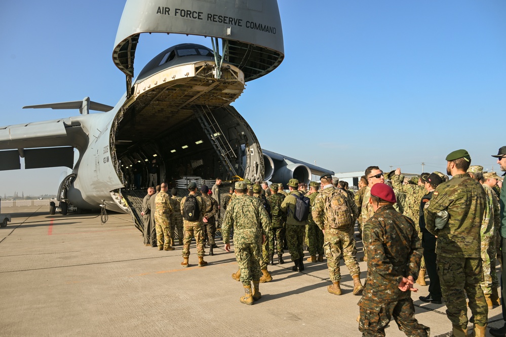 Partner Nation Leaders Visit 433rd AW C-5M During Southern Star ’25