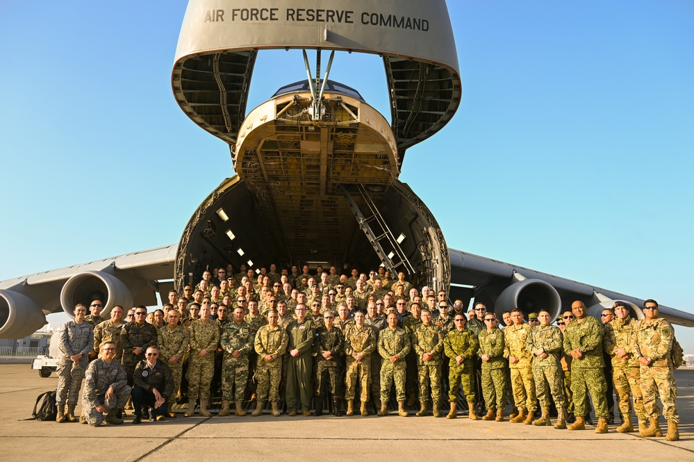 Partner Nation Leaders Visit 433rd AW C-5M During Southern Star ’25