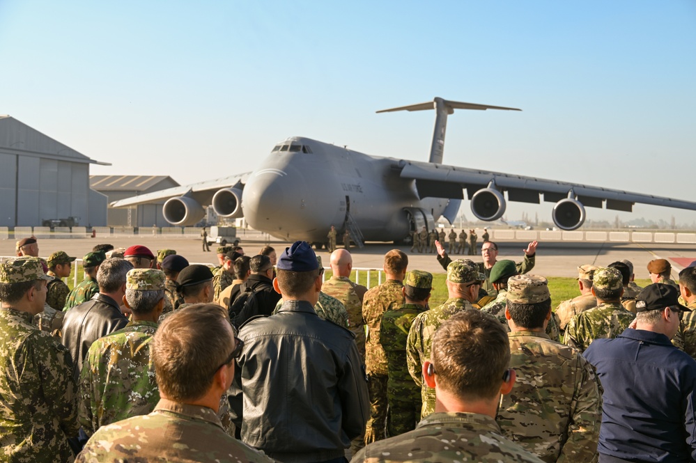 Partner Nation Leaders Visit 433rd AW C-5M During Southern Star ’25