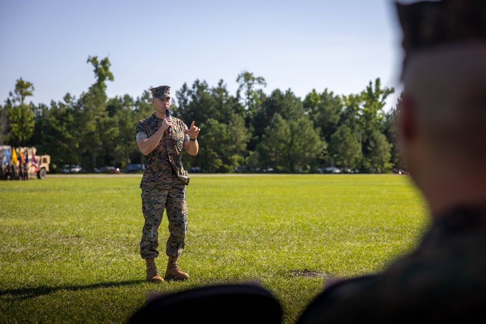 Combat Logistics Battalion 2 Change of Command Ceremony
