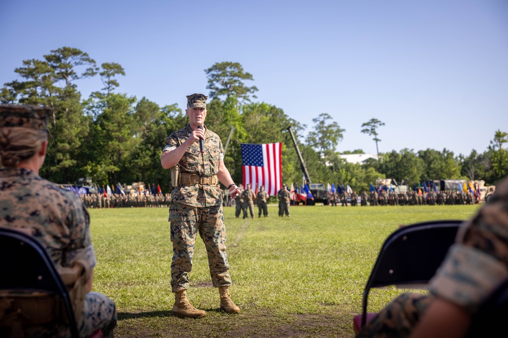 Combat Logistics Battalion 2 Change of Command Ceremony