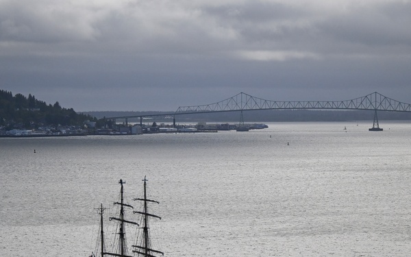 U.S. Coast Guard Cutter Eagle departs Astoria for Rose Festival 2025