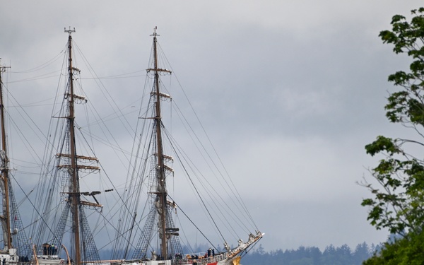 U.S. Coast Guard Cutter Eagle departs Astoria for Rose Festival 2025