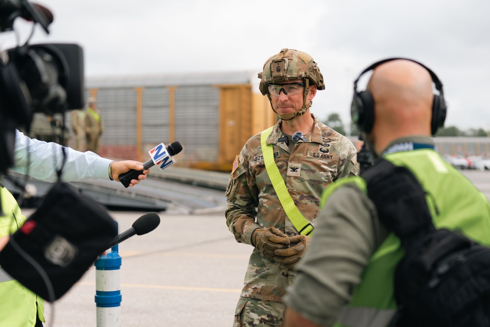 U.S. Army tracked vehicles arrive in Washington D.C. for 250th Birthday