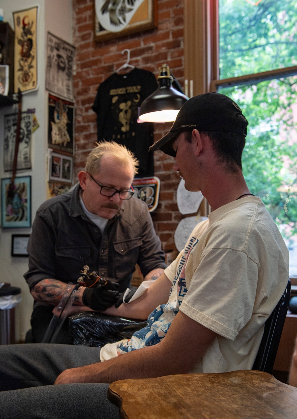 Sailors Recieve Traditional Navy Tattoos During Portland Fleet Week 2025