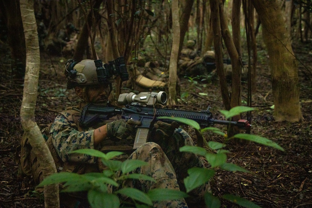 On the Offensive: SOI-W Detachment Hawaii AIMC class 3-25 conducts offensive maneuvers at KTA