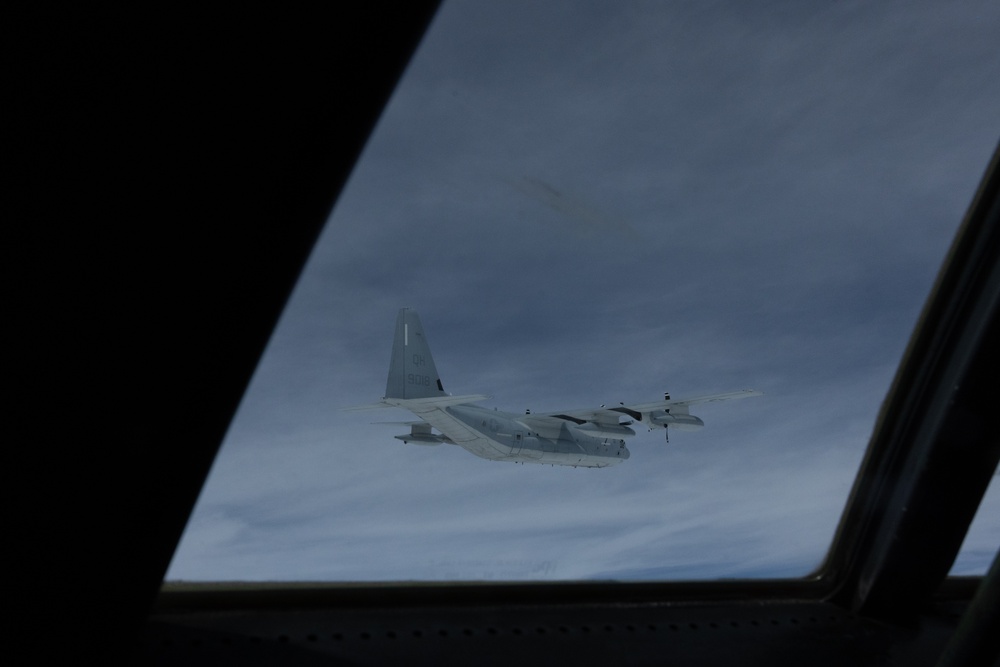 VMGR-352 supports VMFA-225 aerial refueling during Sentry North