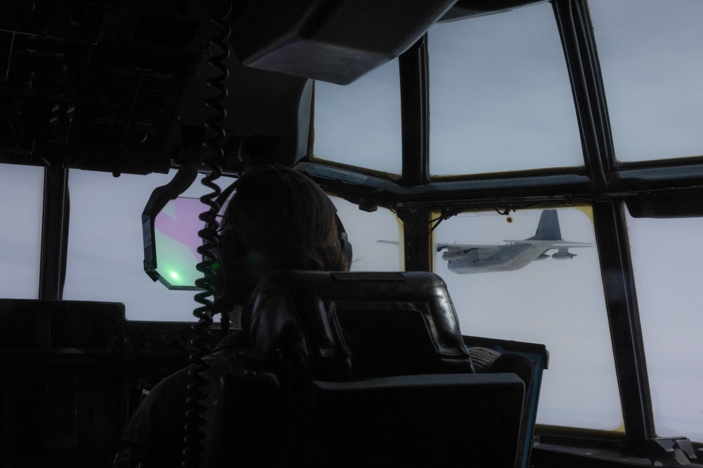 VMGR-352 supports VMFA-225 aerial refueling during Sentry North