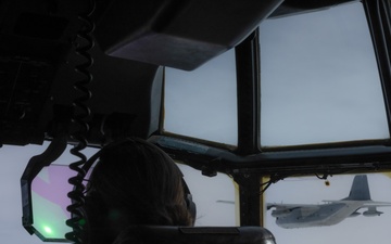 VMGR-352 supports VMFA-225 aerial refueling during Sentry North